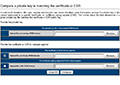 webcert certificate key comparison